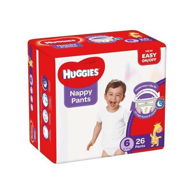 Size 6 hot sale huggies nappy pants